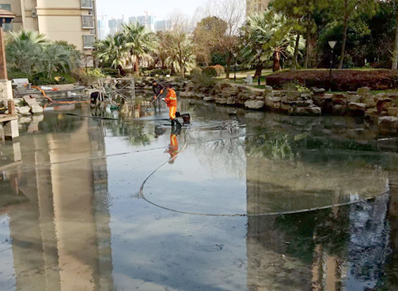 云县景观池淤泥清理